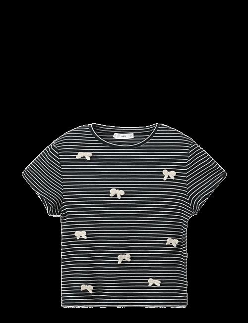 Mango | Striped T-Shirt With Ties | M