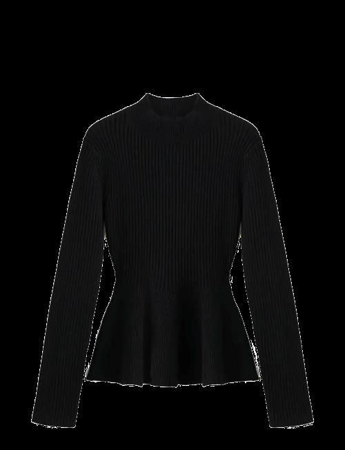 Mango | Ribbed Peplum Sweater | S