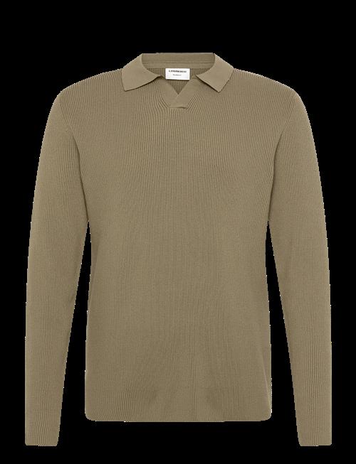 Lindbergh | Rib Knitted L/S V-Neck Polo | XL