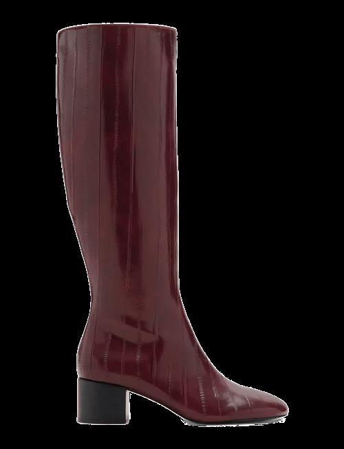 Mango | Textured Heeled Boots | 38