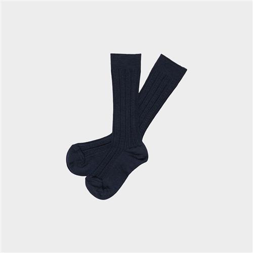 FUB 2-pak Knæstrømper Med Pointelle-mønster Dark Navy  Dark Navy 19-21 EU Uld Marineblå  19-21 EU  Drenge, Piger