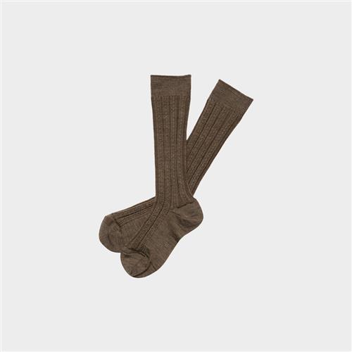 FUB 2-pak Knælange Pointelle-strømper Hazel Melange  Hazel Melange 33-36 EU Uld Brun  33-36 EU  unisex