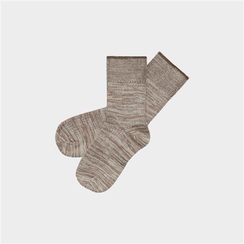 FUB 2-pak Melange-sokker Ecru Hazel Melange  Ecru Hazel Melange 25-28 EU Uld Brun  25-28 EU  Drenge, Piger