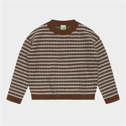 FUB Multi-sweater Hazel Melange  Light Grey Melange Steel  Hazel Melange  Light Grey Melange Steel 90 cm Uld Brun  90 cm  Drenge, Piger