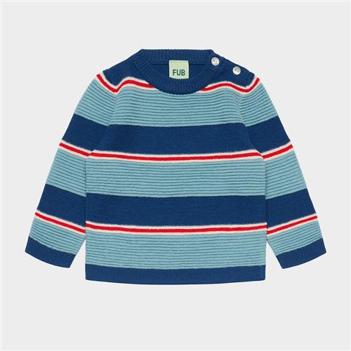 FUB Baby Ottoman Crew Deep Indigo Light Teal  Deep Indigo Light Teal 56 cm Uld Blå  56 cm  Drenge