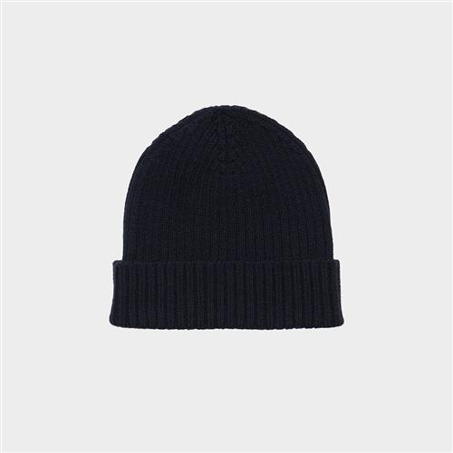 FUB Ribbeanie Dark Navy  Dark Navy 90/100 cm Uld Marineblå  90/100 cm  Drenge, Piger