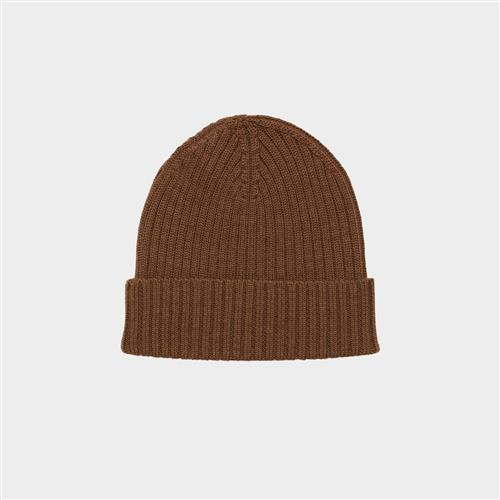 FUB Ribbeanie Hazel Melange  Hazel Melange 80/90 cm Uld Brun  80/90 cm  Drenge, Piger