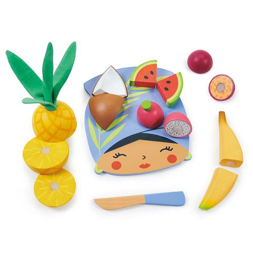 Tender Leaf Tropical Fruit Skærebræt Multicolor  Multicolor-OS  Blå  One Size 2+ Years Drenge, Piger