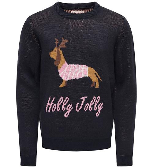 Kids Only Bluse - Strik - KogFala - Night Sky/Dog
