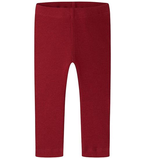 Name It Leggings - Rib - NbnKab - Red Dahlia