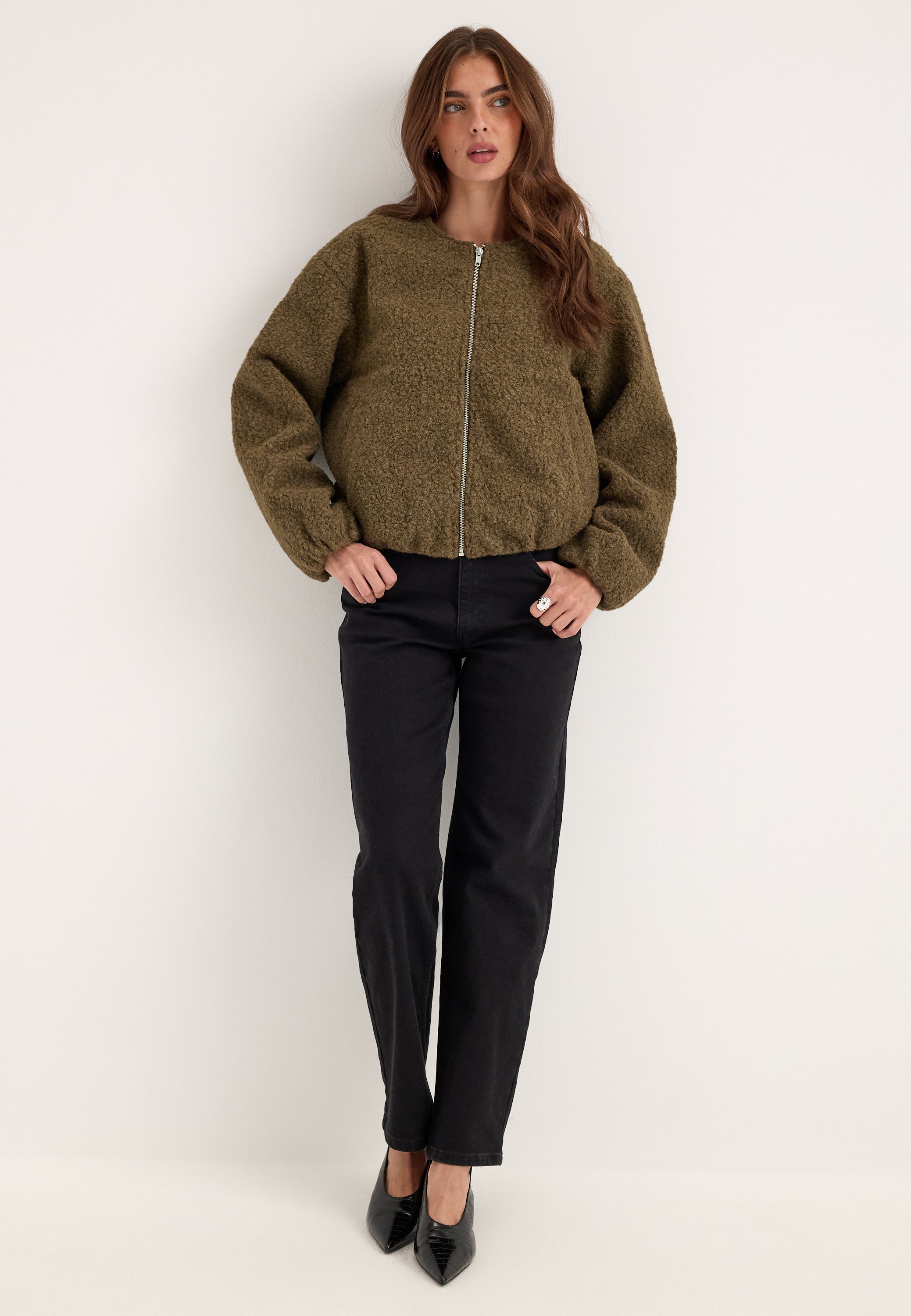 PIECES Pcalison Balloon Bomber Jacket