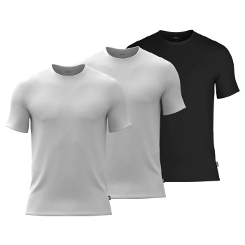 BOSS 3P Bamboo RN T-Shirt Hvid/Sort Bambus Large Herre