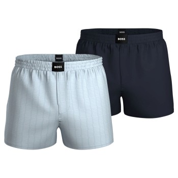 BOSS 2P Cotton Pyjama Shorts Marine/Blå bomuld XX-Large Herre