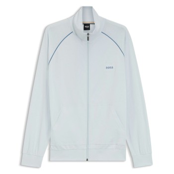 BOSS Mix and Match Zip Jacket Lyseblå bomuld X-Large Herre