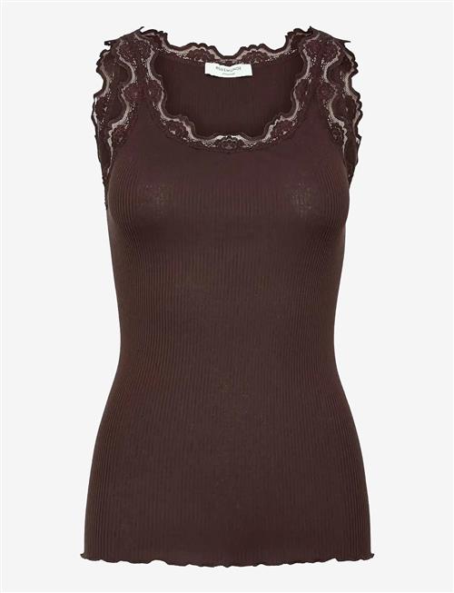 Rosemunde | Rwbabette Silk Sl U-Neck Long Lace | XL