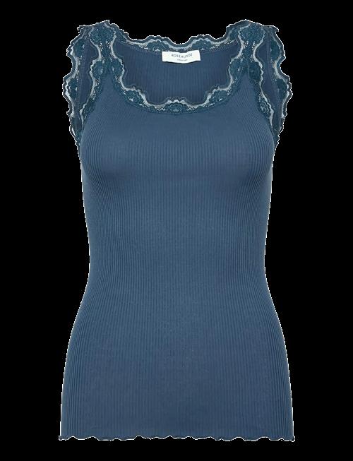 Rosemunde | Rwbabette Silk Sl U-Neck Long Lace Top | XL
