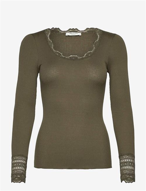 Rosemunde | Rwbenita Silk Ls O-Neck Lace T-Shir | XL