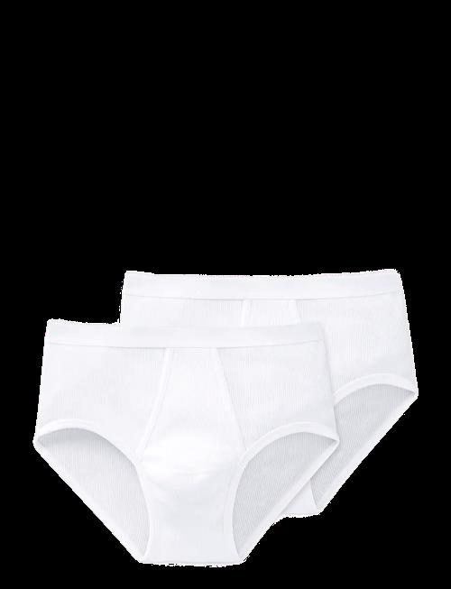 Schiesser | 2-Pack Of Sports Briefs With Fly, With Double Rib, White - Original Classics | M