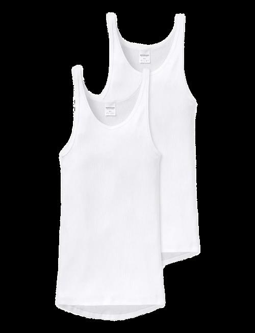 Schiesser | Vests, 2-Pack, Double Rib, White - Original Classics | XXL