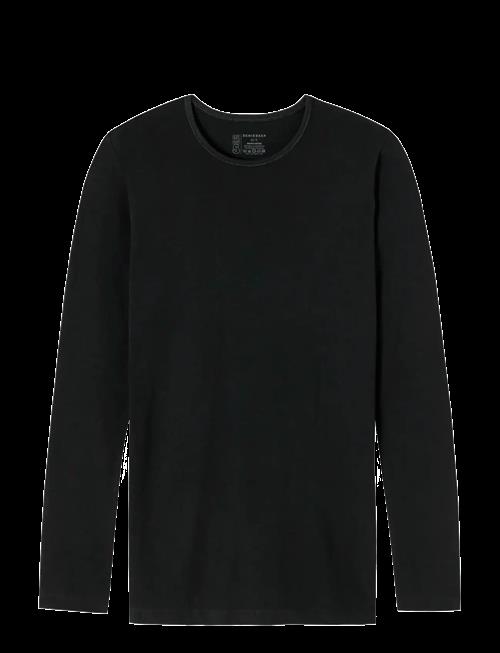 Schiesser | White Long-Sleeve Round Neck Shirt - 95/5 | XL