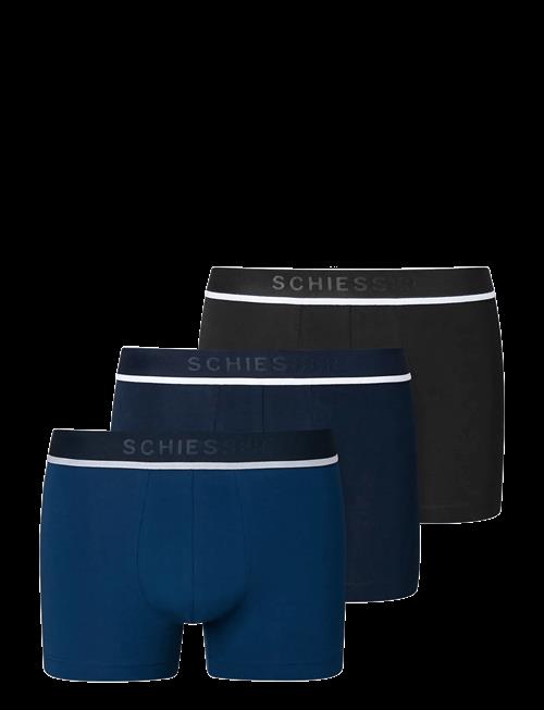 Schiesser | 3-Pack Shorts With Woven Elastic Waistband, Multi-Colored - 95/5 | S