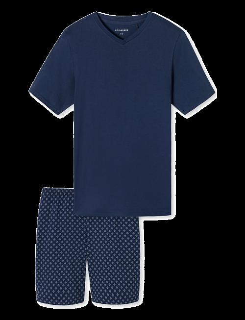 Schiesser | Admiral Short Pyjamas With V-Neck - Casual Essentials | XXXL