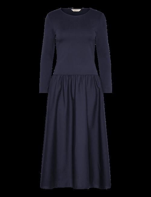 Gant | Midi Jersey Woven Combo Ls Dress | S