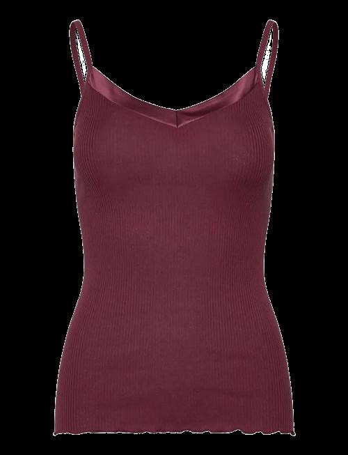 Rosemunde | Rwbeatha Silk Sl Strap Satin Tape Top | XS