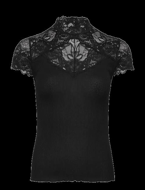 Rosemunde | Rwbeatha Silk Capsleeve Lace T-Shirt | M