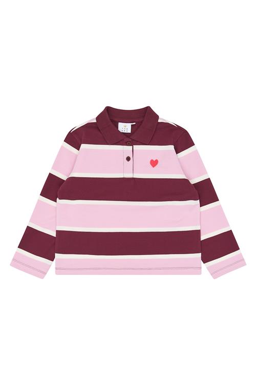 The New Vidette Polo Burgundy Striped  Burgundy Striped  7-8 Y  Lyserød  7-8 år  Piger