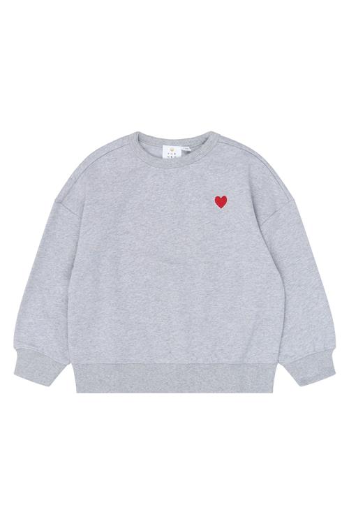 The New Volina Hættetrøje Light Grey Melange  Light Grey Melange 5-6 Y  Grå  5-6 år  Piger