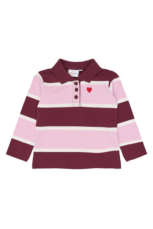 The New Siblings Vidalia Polo Burgundy Striped  Burgundy Striped  92 cm  Lilla  92 cm  Piger