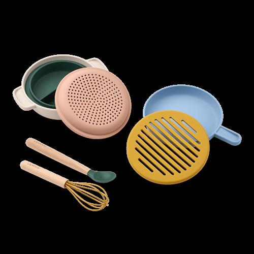 Liewood Elio Mealtime Play Set Beach Blue Multi Mix Beach Blue Multi Mix One Size  Blå  One Size  Drenge