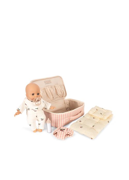 Konges Sløjd Baby Kuffert Med Dukke-børneværelsesudstyr Pink Check  Pink Check-OS  Lyserød  One Size 3+ Years Drenge, Piger