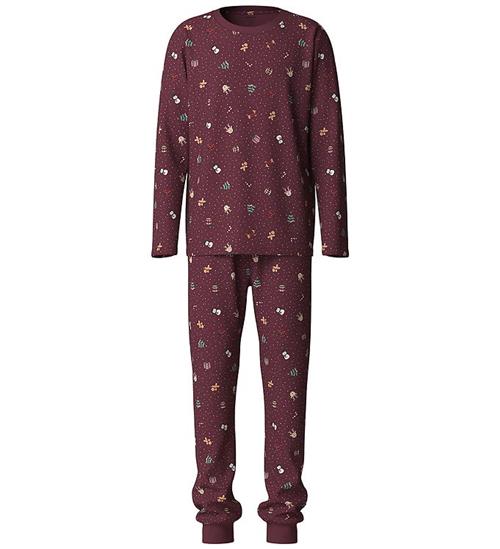 Name It Nattøj - 2-delt - NanVismas - Burgundy/Christmas