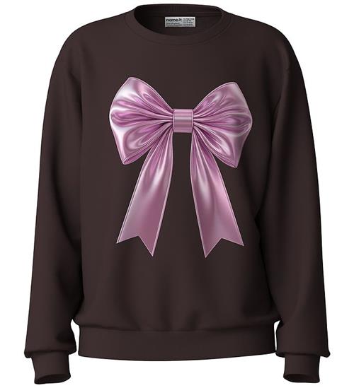 Name it Sweatshirt - NkfVotea - Chocolate Plum/Shiny Bow