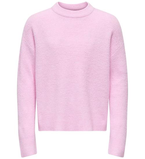 Kids Only Sweatshirt - Strik - KogCamilla - Pink Lady/Melange