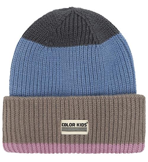Color Kids Hue - Uld/Akryl - Strik/Rib - Mauve Mist m. Striber