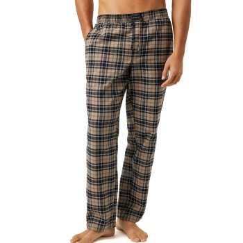 Björn Borg Core Flannel Pyjama Pants Sort m Beige bomuld Large Herre