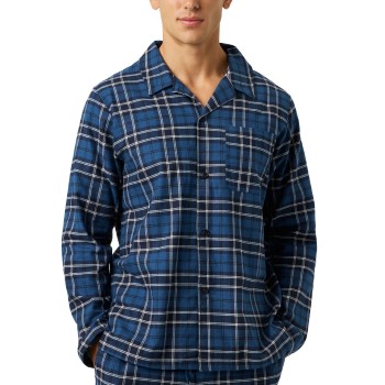 Björn Borg Core Flannel Pyjama Shirt Sort/Marine/Hvid bomuld X-Large Herre