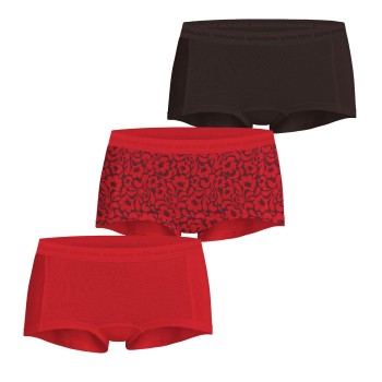 Björn Borg Trusser 3P Everyday Cotton Boxer Shorts Sort/Rød bomuld X-Large Dame