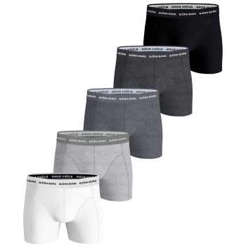 Björn Borg 10P Multi Cotton Stretch Boxer Sort/Grå bomuld Small Herre
