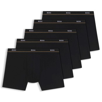 BOSS 10P Essential Trunks Sort bomuld Medium Herre