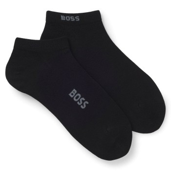 BOSS Strømper 2P Logo Bamboo Ankle Socks Sort Bambus Str 39/42 Herre