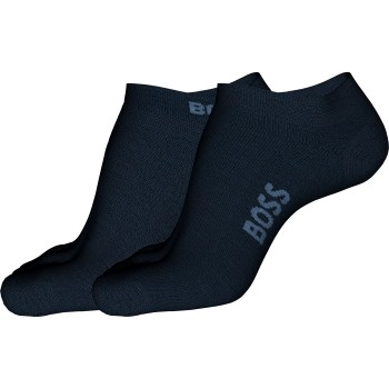 BOSS Strømper 2P Logo Bamboo Ankle Socks Mørkblå Bambus Str 43/46 Herre