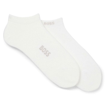BOSS Strømper 2P Logo Bamboo Ankle Socks Hvid Bambus Str 39/42 Herre