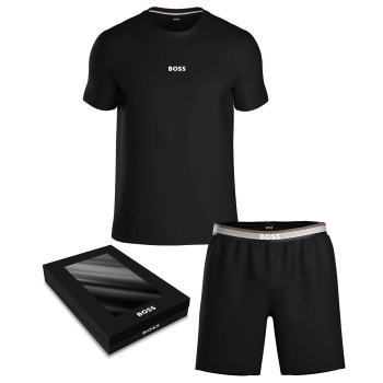 BOSS Piquè Short Set Sort viskose Large Herre