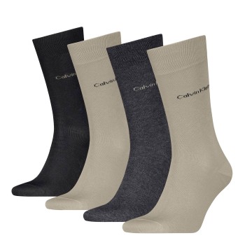 Calvin Klein Strømper 4P Men Classic Socks Gift Box Beige One Size Herre