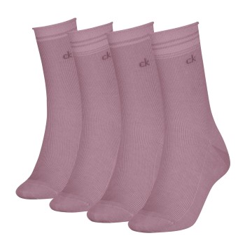 Calvin Klein Strømper 4P Women Lurex Stripe Socks Gift Box Gammelrosa One Size Herre