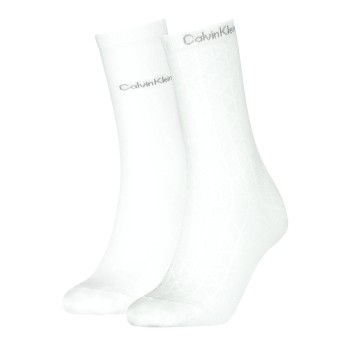 Calvin Klein Strømper 2P Women Pattern Wool Socks Hvid One Size Dame